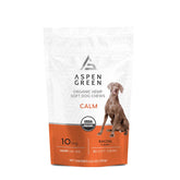 Aspen Green dog calming chews bacon bag show calming moments for anxious dogs.