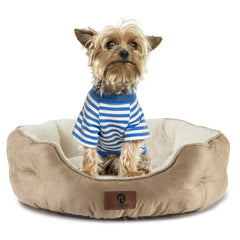 Asvin bed round design provides security and neck support for restful sleep