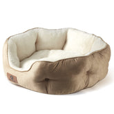 Asvin medium dog bed with soft Sherpa fleece for cozy naps