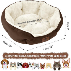 Asvin small dog bed anti-slip bottom keeps it in place on slick floors.