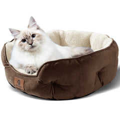Asvin small dog bed Sherpa fleece close-up for plush warmth and comfort.