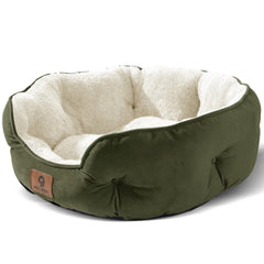 Asvin small dog bed sherpa fleece close-up showing luxurious softness