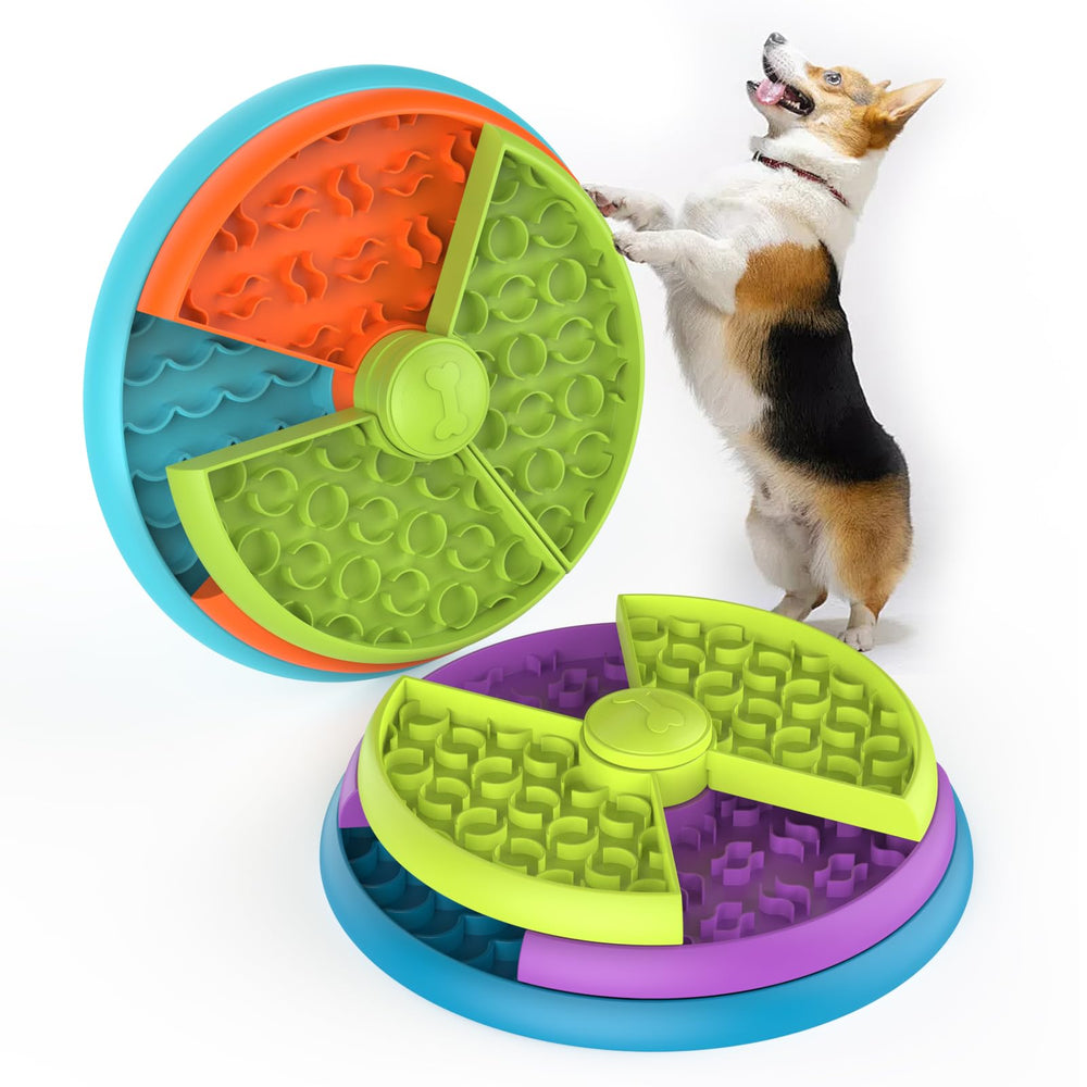 ATDOALL slow-feeder bowl 3layers top view promotes slow feeding and focus.
