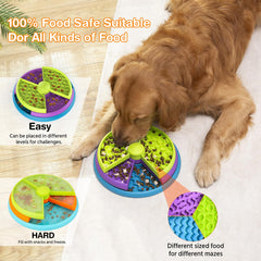 ATDOALL slow-feeder bowl non-slip bottom keeps bowl steady during play.
