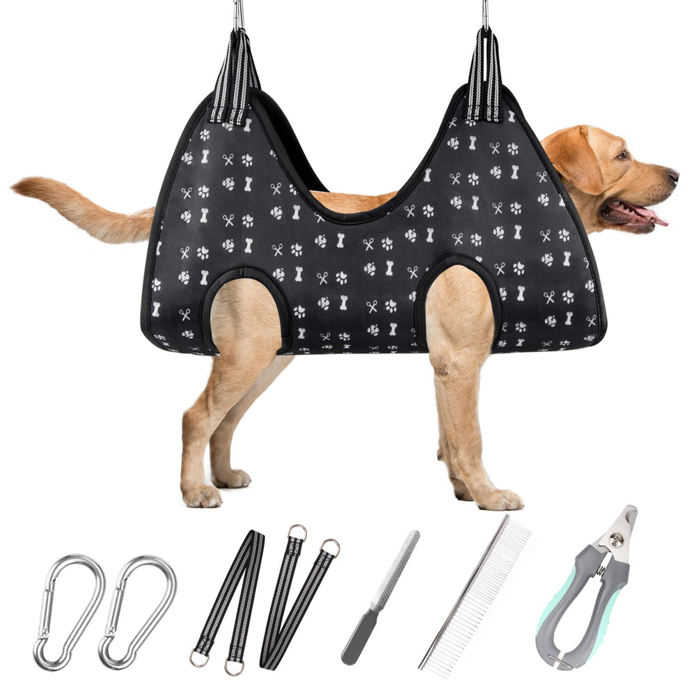 ATESON dog grooming hammock helper on table eases at home grooming sessions
