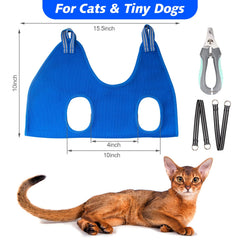 ATESON dog sling for nail trimming demonstrates hands-free clipping and comfortable restraint.