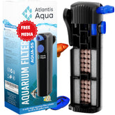 Atlantis Aqua 20gal filter front view for quiet, efficient filtration.