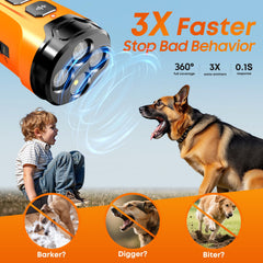 ATVIOO Dog Bark Deterrent Device side view shows easy reach controls