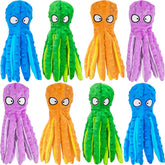 ATZNZIK 8-pack squeaky octopus plush toys pack with vibrant colors for interactive play