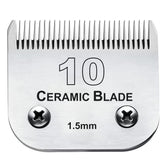 Audoc 10 blade close-up shows precise 1/16 inch cut for dogs