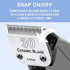 Audoc 2Pack 30 blade compatibility view shows broad model support for popular clippers.