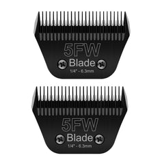 Audoc 2PCS 5FW wide blade back view — durable, rust-resistant trimming for animals