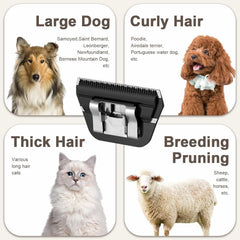 Audoc 2PCS 5FW wide blade side view — fits popular clipper brands for versatile grooming