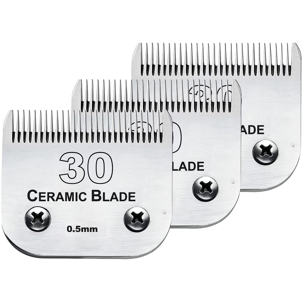 Audoc 3Pack 30 Blade Pack - durable replacement blades for smooth pet grooming.