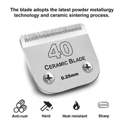 Audoc 440C stainless steel blade resists rust for long-lasting grooming sessions.