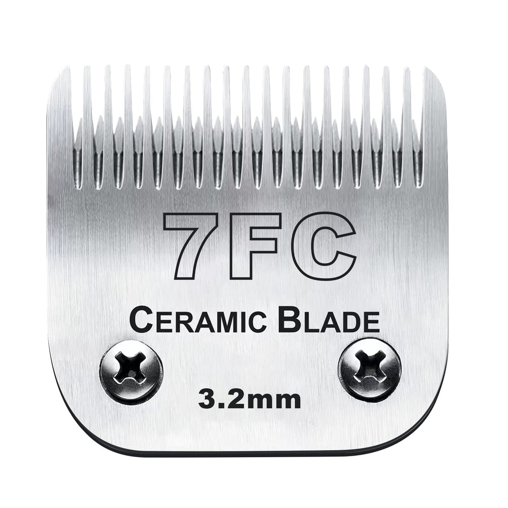 Audoc 7FC blade close-up showing ceramic and stainless steel construction for durable cutting