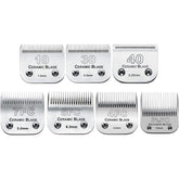 Audoc 7Pack ten-blade close-up highlighting ceramic and stainless steel for cooler grooming sessions.