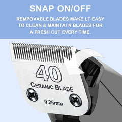 Audoc ceramic-stainless blade construction highlights durability and cool cutting temps.