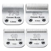 Audoc dog blade ceramic-stainless combo shown for durable grooming performance