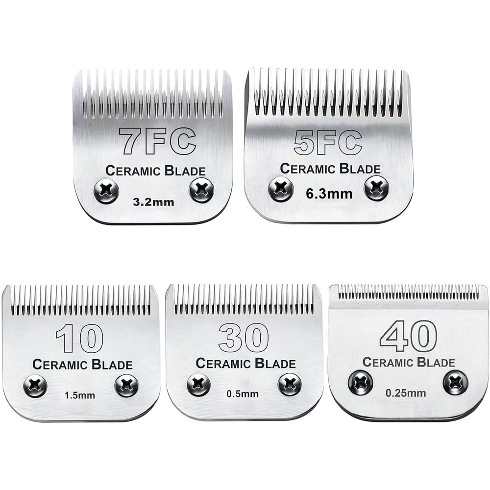 Audoc dog grooming blades ceramic focus for cooler, smoother trims