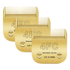 Audoc gold 4F blade pack compatible with Andis/Oster/Wahl for precise grooming