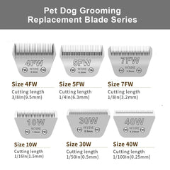 Audoc wide blades compatibility closeup shows fit with Andis, Oster, and Wahl clippers