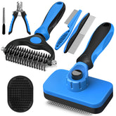 Augwind 7 in 1 dog comb detangles and smooths fur.