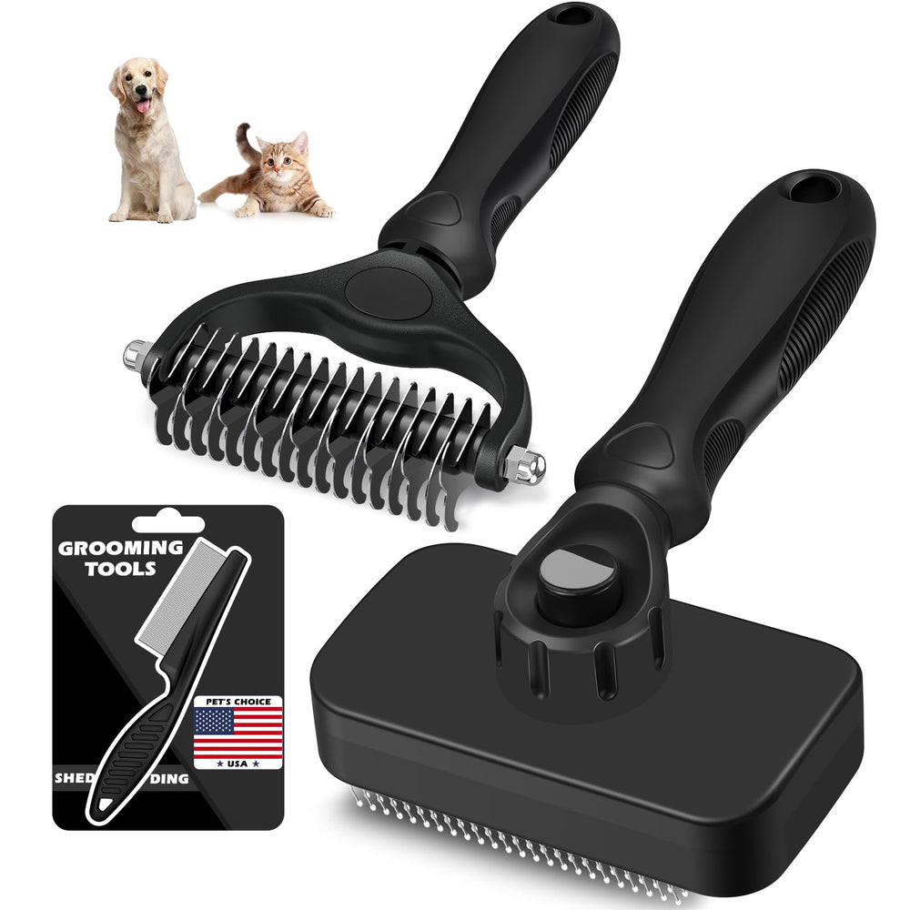 Augwind kit cuidado mascotas 3 piezas para pelaje brillante y saludable.