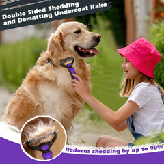 Augwind pet bath brush with massage handle during bath time