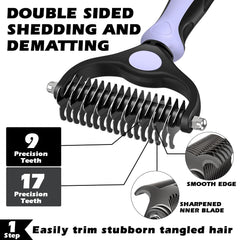 Augwind self-cleaning slicker brush retractable bristles for shedding control