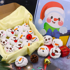 Auliand Christmas dog toy ball soft fleece texture for gentle bites