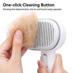 Aumuca cat brush 304 stainless steel bristles offer durable grooming for pets.
