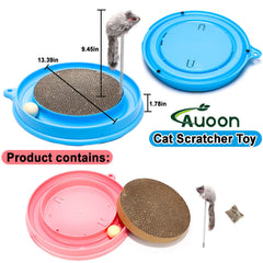 AUOON plush mouse toy gray highlighting bouncing play for active cats