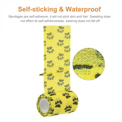 AUPCON Vet Wrap on a dog's paw demonstrates secure, self-adherent protection.
