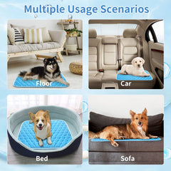 AUPETEK dog cooling mat machine-washable label highlights easy cleaning