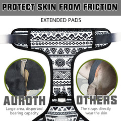 AUROTH dog harness MOLLE system for carrying gear on adventures