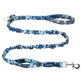 AUROTH heavy-duty dog leash blue camouflage with bungee for smooth walking.