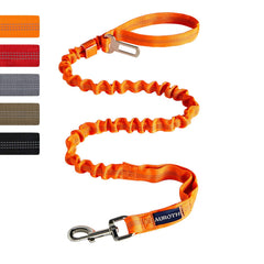 AUROTH Large Dog Leash heavy-duty bungee in orange for powerful dogs on walks