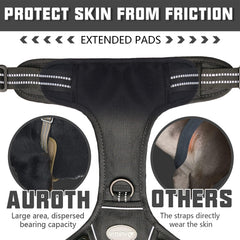 AUROTH molle attachment side straps enable gear carry for service dogs