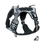 AUROTH Tactical Dog Harness demonstrates easy-adjustment buckles for quick on/off during walks.