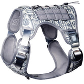 Auroth Tactical Dog Harness side view highlights rugged nylon and padded comfort for long walks.