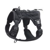 AUROTH Tactical Harness small dog front view with reflective trim for night visibility