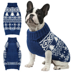 AURUZA Christmas dog sweater blue XXL offers a warm, comfortable fit for larger dogs