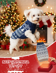 AURUZA dog Christmas sweater in soft knit fabric for cozy comfort.