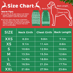 AURUZA dog sweater green M worn on pet showing easy slip-on and snug fit.