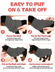 AURUZA dog sweater size chart helps buyers choose the right fit