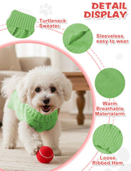 AURUZA dog sweater worn demonstrates easy-on design and comfortable stretch.