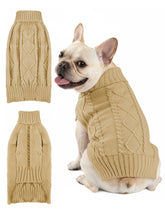 AURUZA dog sweater close-up knit shows soft fabric for cozy warmth during winter walks