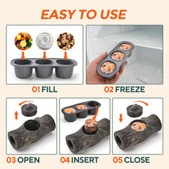 AUSCAT ice-tray setup demonstrates easy pre-freeze enrichment.