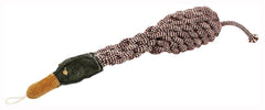 Aussie Naturals crinkle duck toy in brown, ideal for fetch and chewing